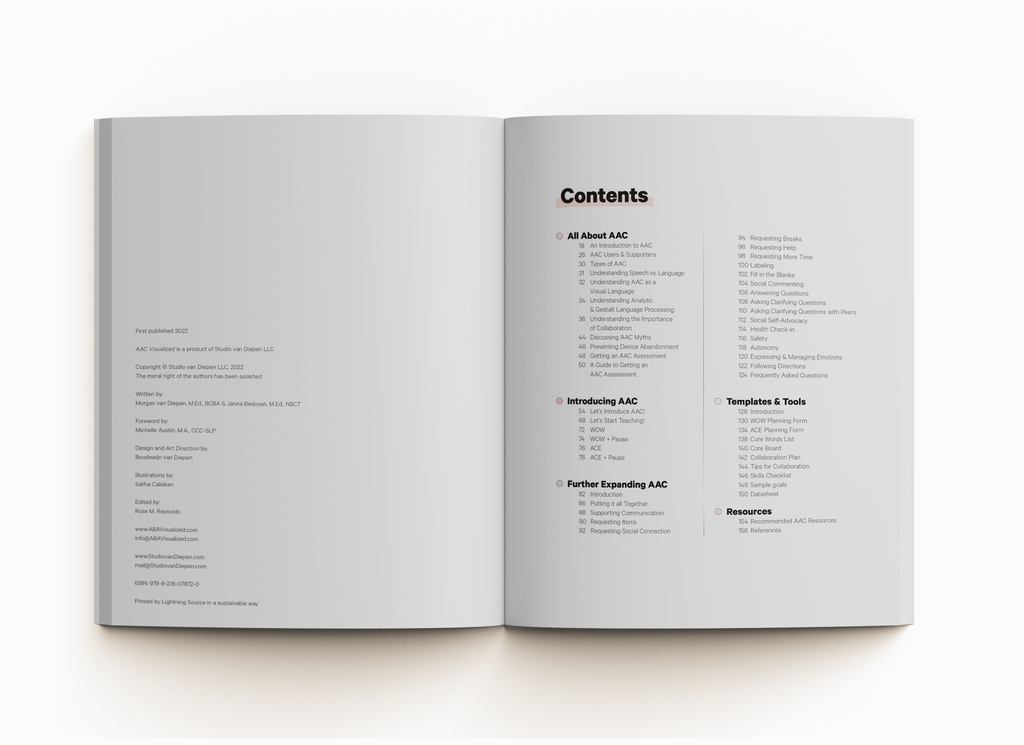 Table of Contents page ABA Visualized