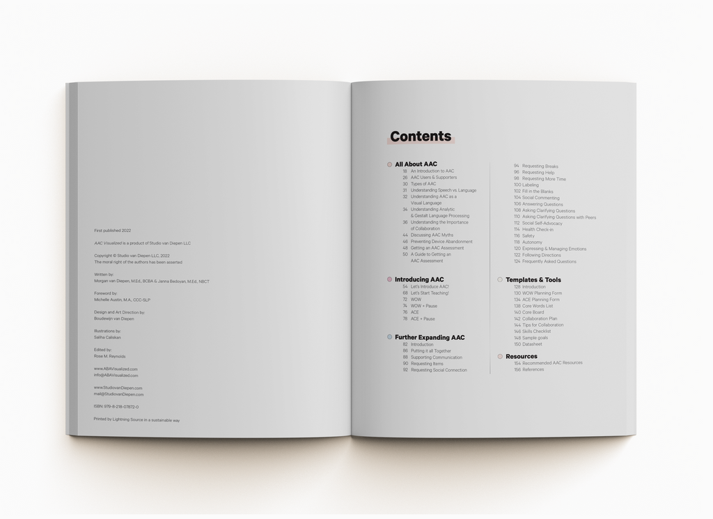 Table of Contents page ABA Visualized 