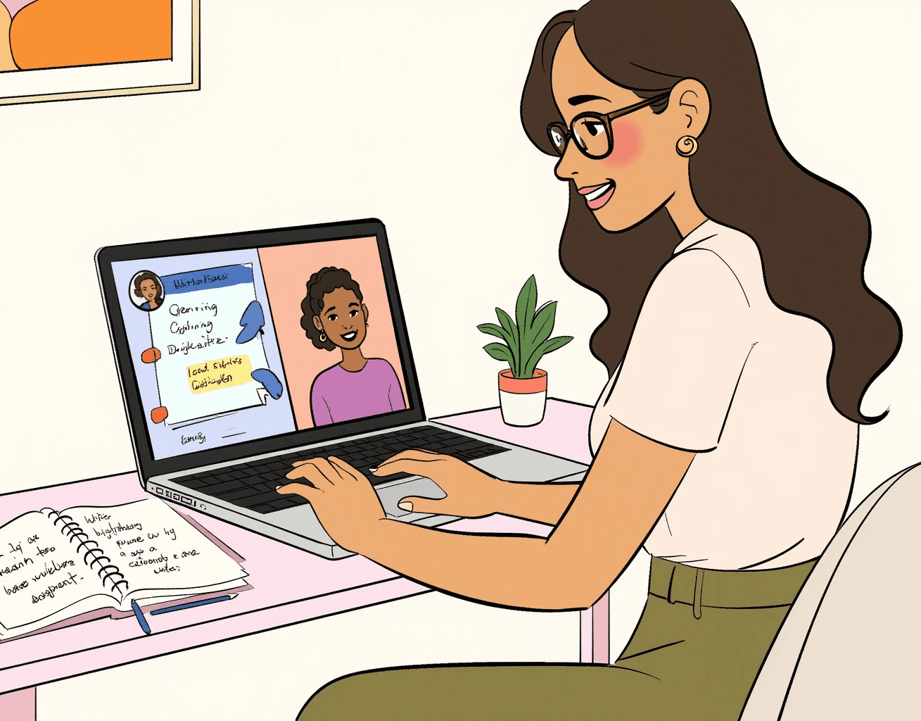 A supervisor leading a virtual BCBA supervision session
