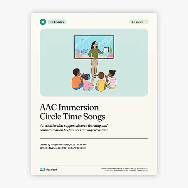 AAC Immersion Circle Time Songs resource preview