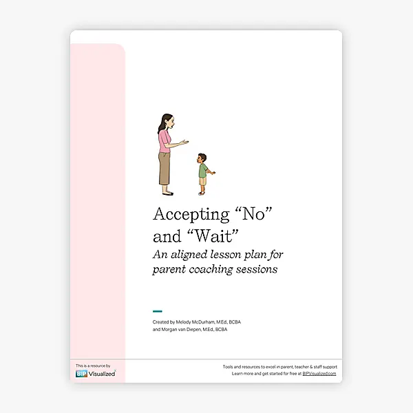 Accepting “No” and “Wait” ~ Parent Coaching Lesson Plan resource preview
