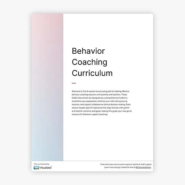 Behavior Coaching Curriculum resource preview