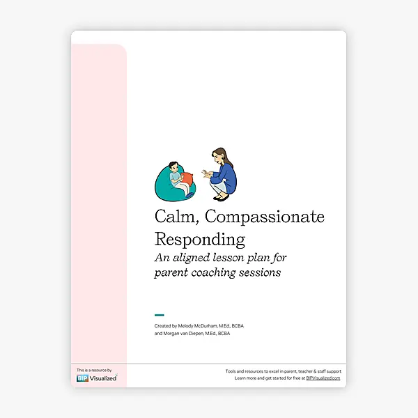 Calm, Compassionate Responding ~ Parent Coaching Lesson Plan resource preview