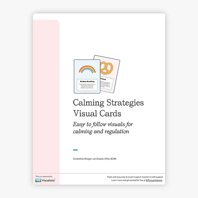 Calming Strategies Visual Cards resource preview