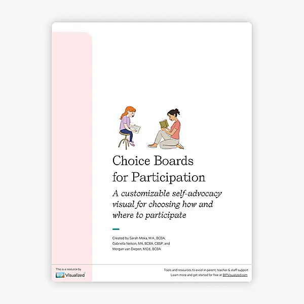 Choice Boards for Participation resource preview