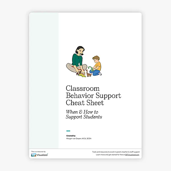 Classroom Behavior Support Cheat Sheet resource preview