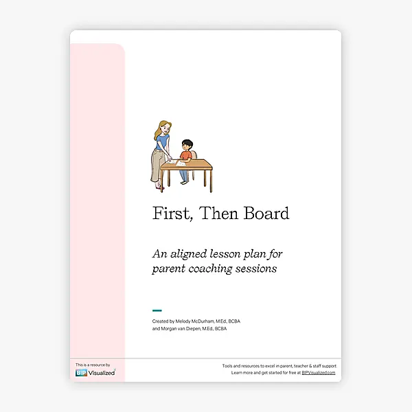 First, Then Board ~ Parent Coaching Lesson Plan resource preview