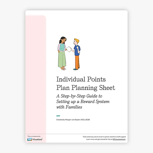 Individual Points Plan Planning Sheet resource preview