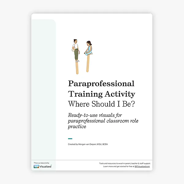 Paraprofessional Training Activity: Where Should I Be? resource preview