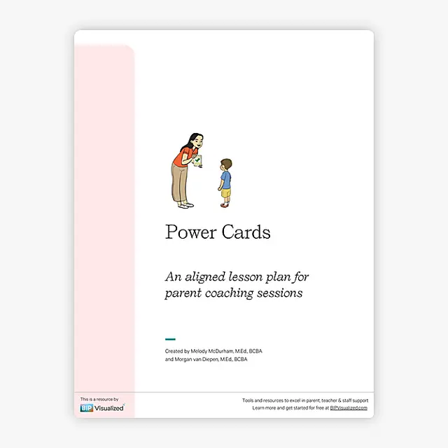 Power Cards ~ Parent Coaching Lesson Plan resource preview