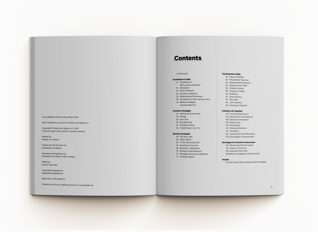 Table of Contents ABA Visualized Workbook Second Edition